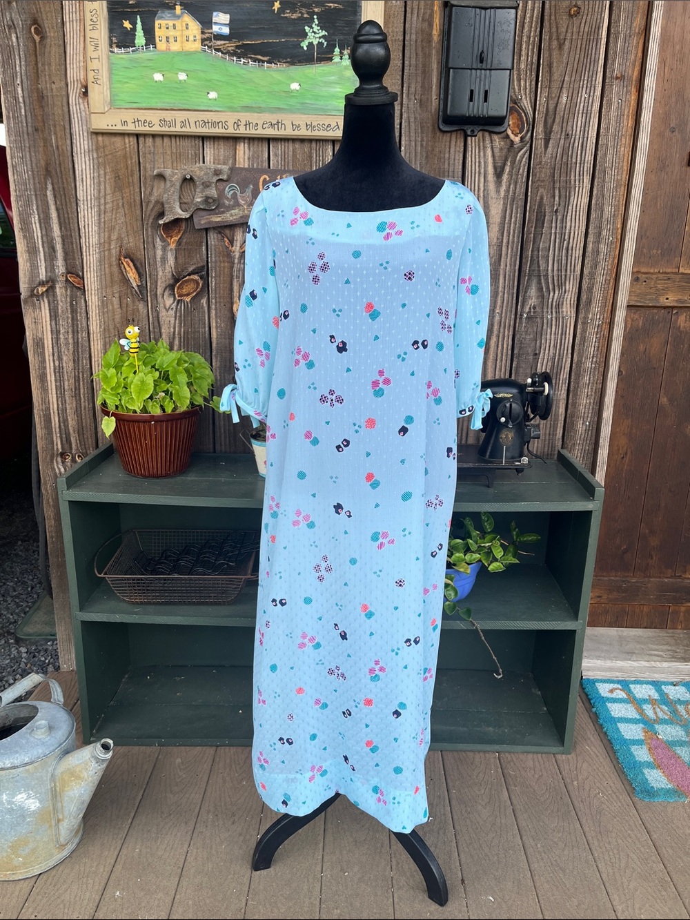Vintage Doncaster size 14 maxi dress blue 2125